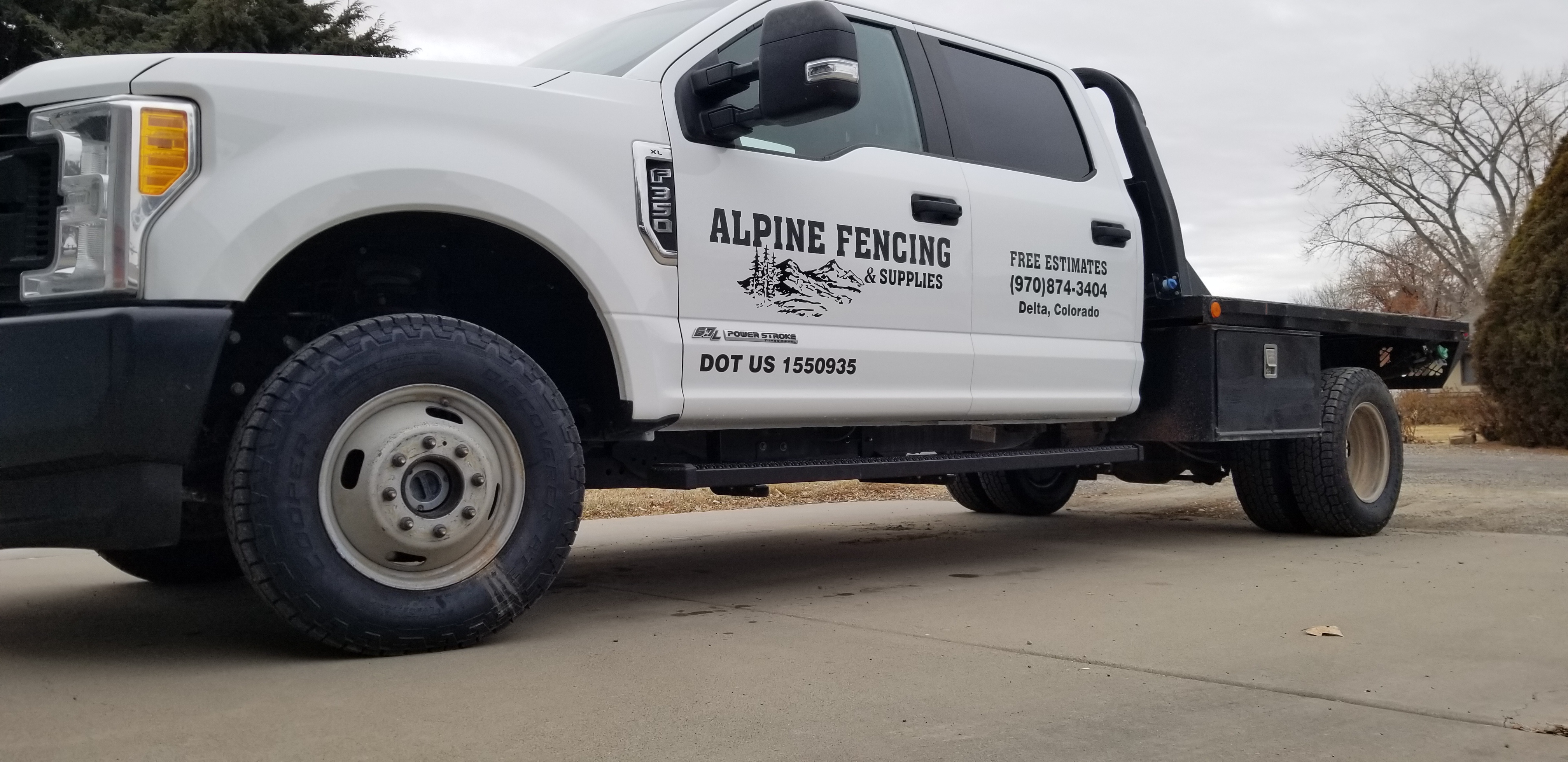 Alpine Fencing - 2013 Ford F350 Truck Lettering