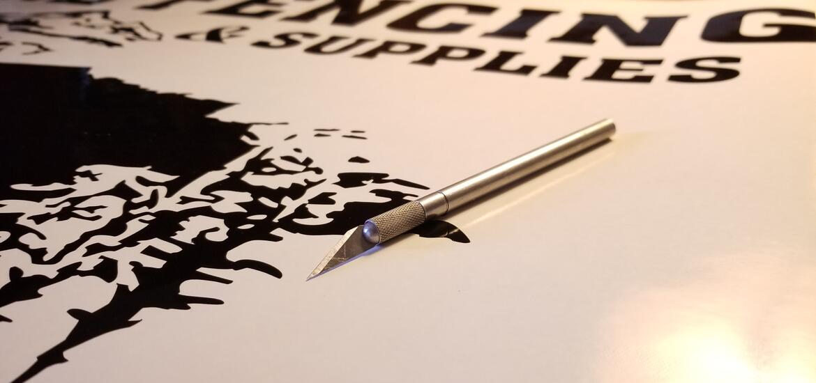 This is a pic of us weeding the vinyl