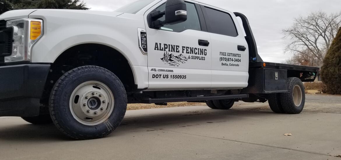 Alpine Fencing - 2013 Ford F350 Truck Lettering